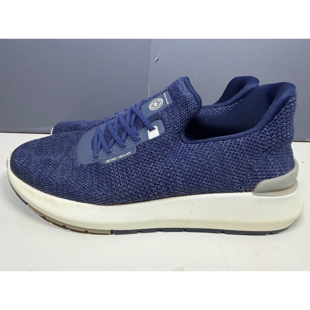 Peter Millar Hyperlight Apollo Navy Knit Sneakers Mens Size 8